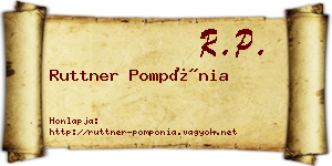 Ruttner Pompónia névjegykártya